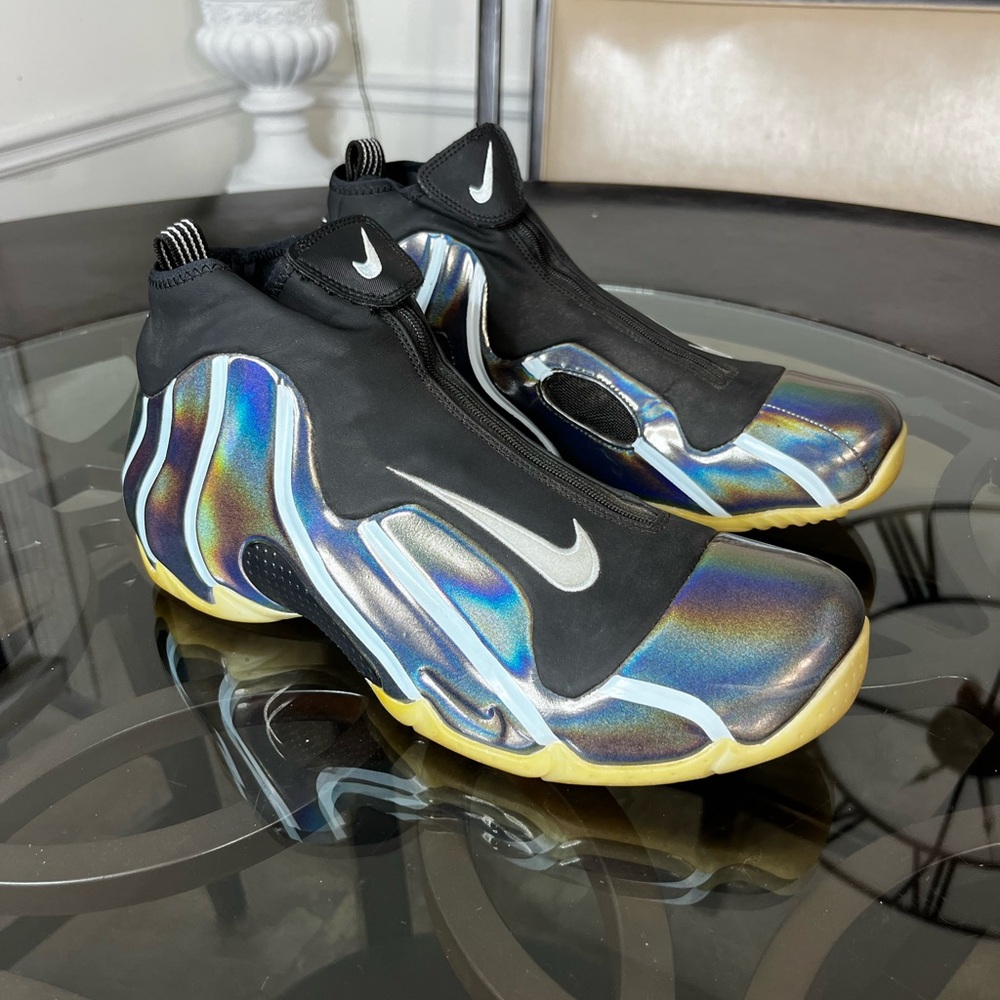 Nike Air Flightposite Topaz Mist Hologram Flightposite Sz 10.5 - Picture 2 of 9